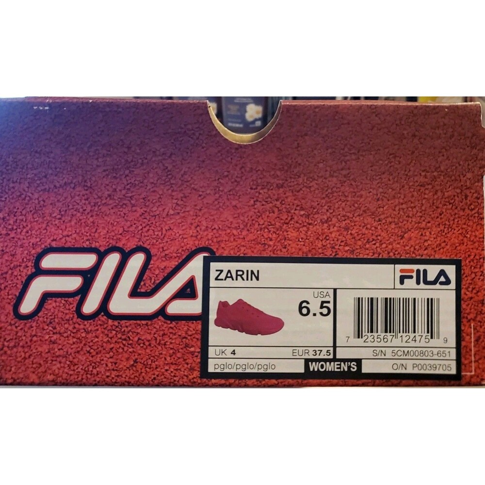 Women's Fila Zarin Bubble Gum Pink Athletic Sneaker Shoe - Various Size - Picture 13 of 16